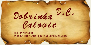 Dobrinka Ćalović vizit kartica
